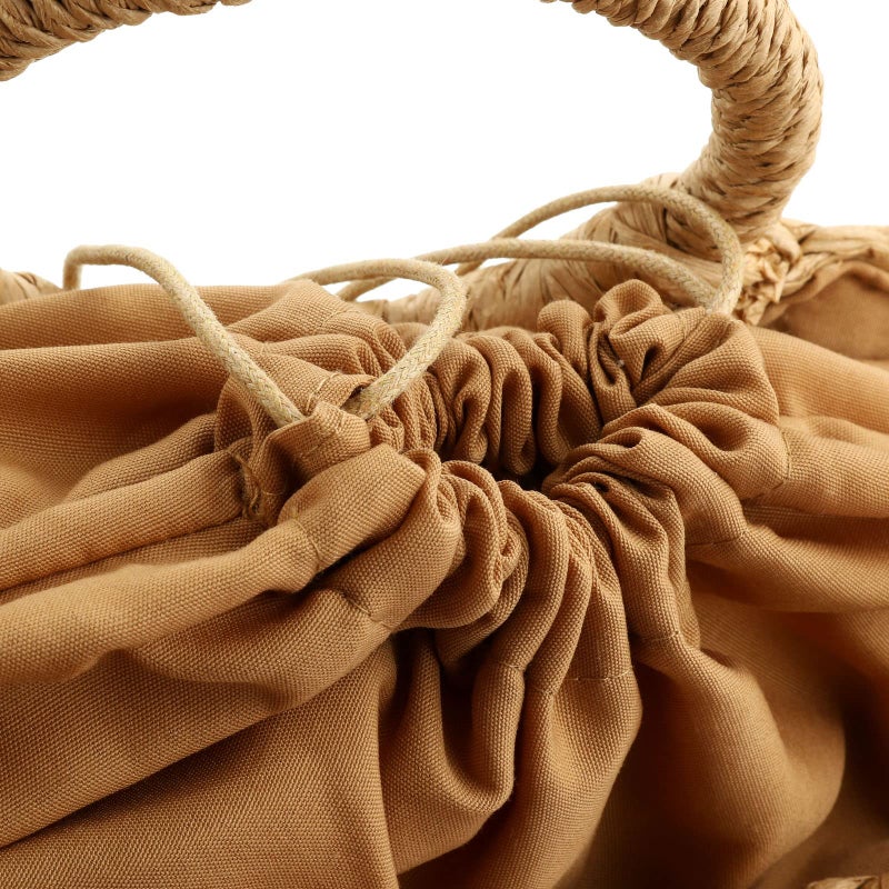 Gets Summer Women Straw Bag, Hand-woven Tote Handbag Retro Beach Bags - Image 4